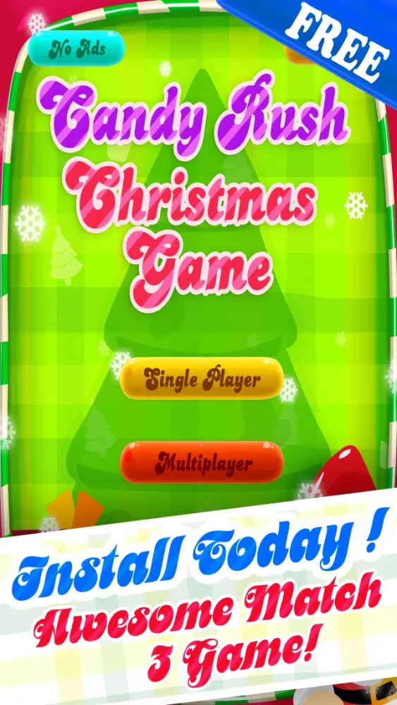 Candy Rush Christmas Games - Fun Xmas Candies Swapping Puzzle For Children HD FREE Screenshots