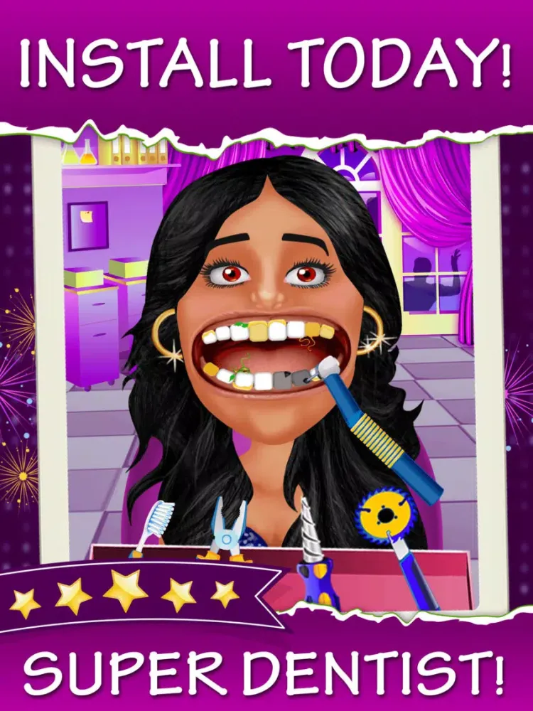 Zrzuty ekranu Celebrity Dentist - Tongue And Teeth Little Doctor Game For Kids, Boys And Girls iPad 