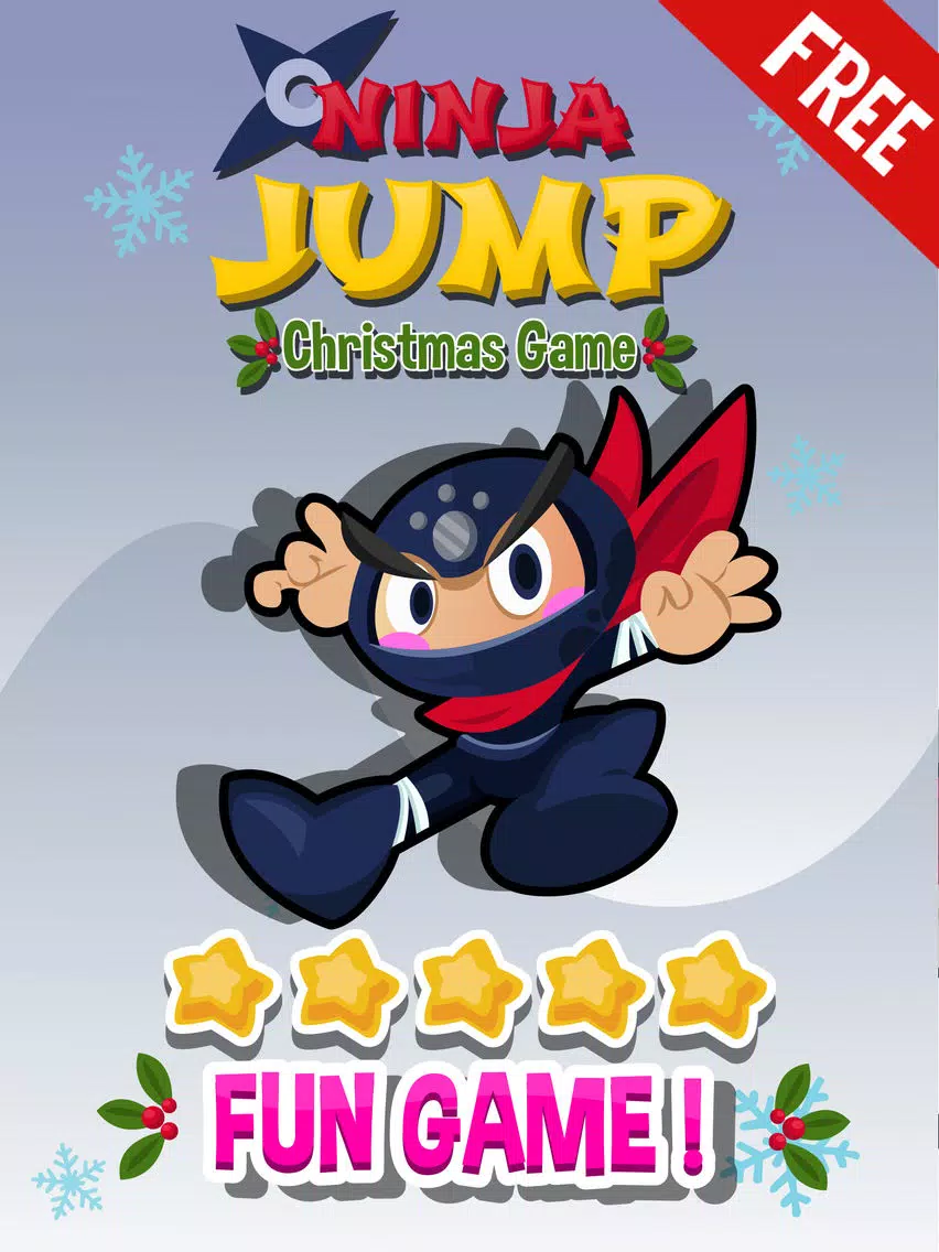 Ninja Jump Christmas 2013 Edition - Fun Clumsy Santa Claus Arcade Game For Boys And Girls FREE iPad  Screenshots