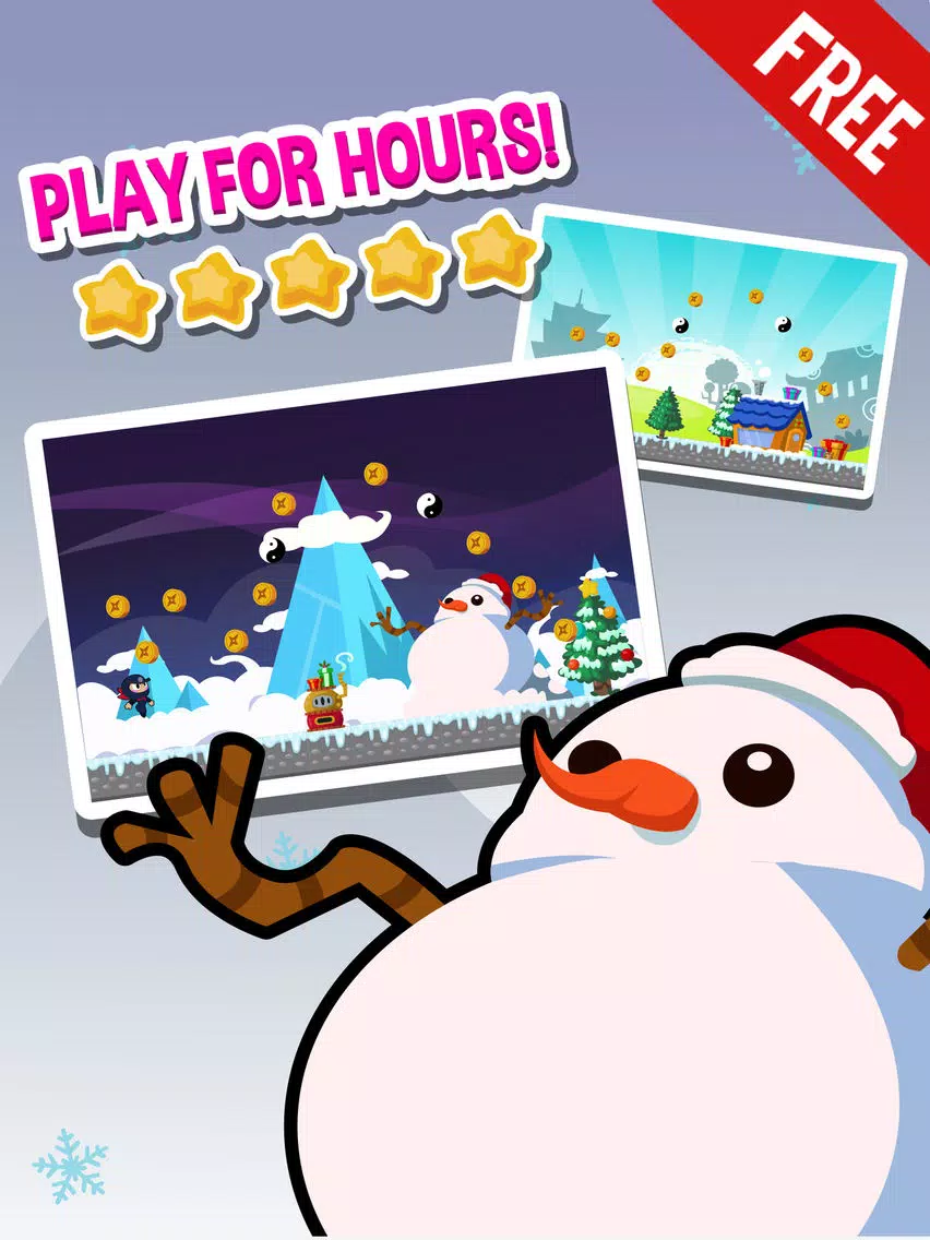 Ninja Jump Christmas 2013 Edition - Fun Clumsy Santa Claus Arcade Game For Boys And Girls FREE iPad  Screenshots