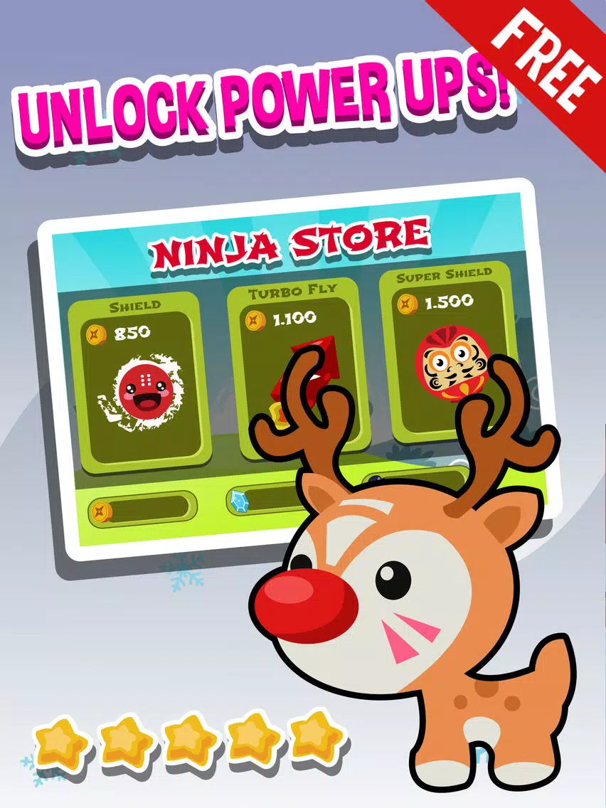 Ninja Jump Christmas 2013 Edition - Fun Clumsy Santa Claus Arcade Game For Boys And Girls FREE iPad  Screenshots