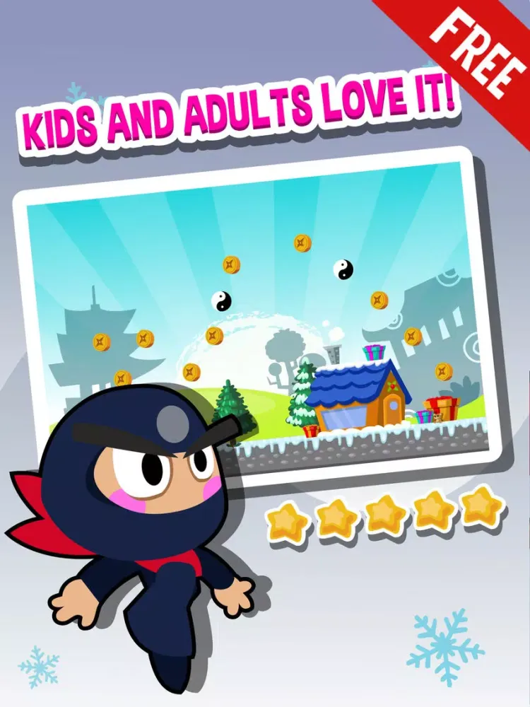 تصاویر Ninja Jump Christmas 2013 Edition - Fun Clumsy Santa Claus Arcade Game For Boys And Girls FREE iPad 