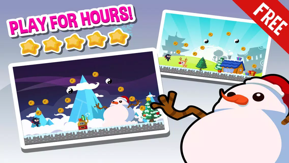 Ninja Jump Christmas 2013 Edition - Fun Clumsy Santa Claus Arcade Game For Boys And Girls FREE Screenshots