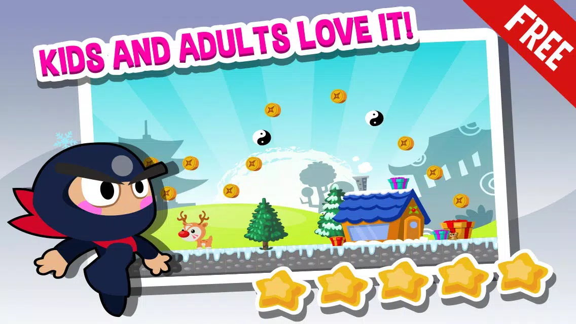 Ninja Jump Christmas 2013 Edition - Fun Clumsy Santa Claus Arcade Game For Boys And Girls FREE Screenshots
