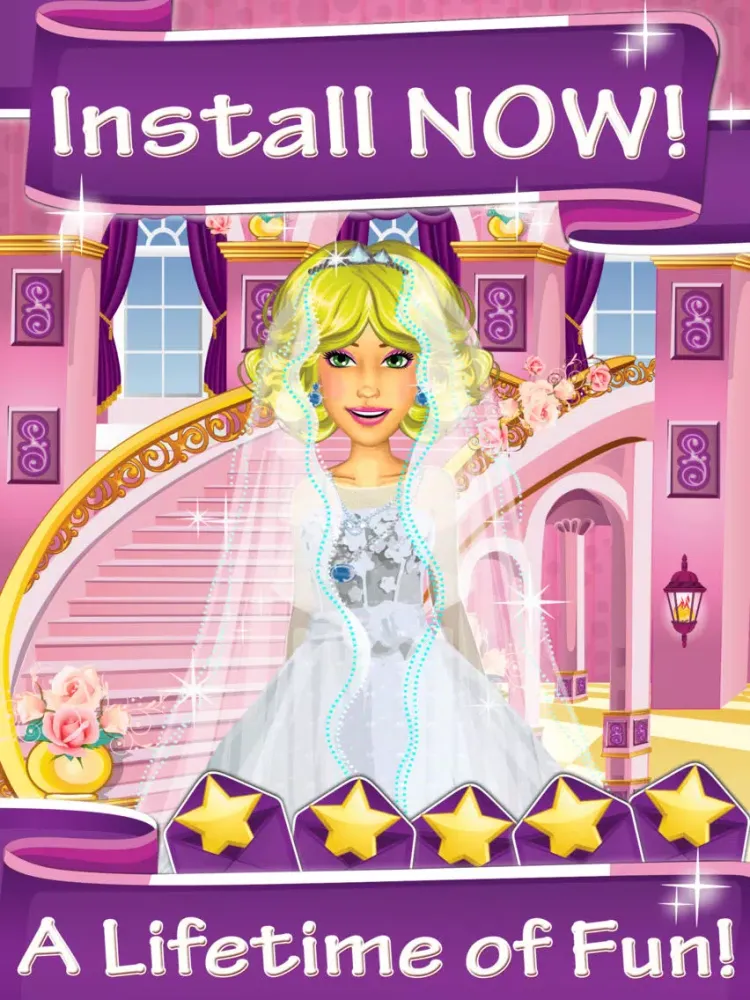 تصاویر Wedding Day Dress-Up - Fashion Your 3D Girls With Style FREE iPad 