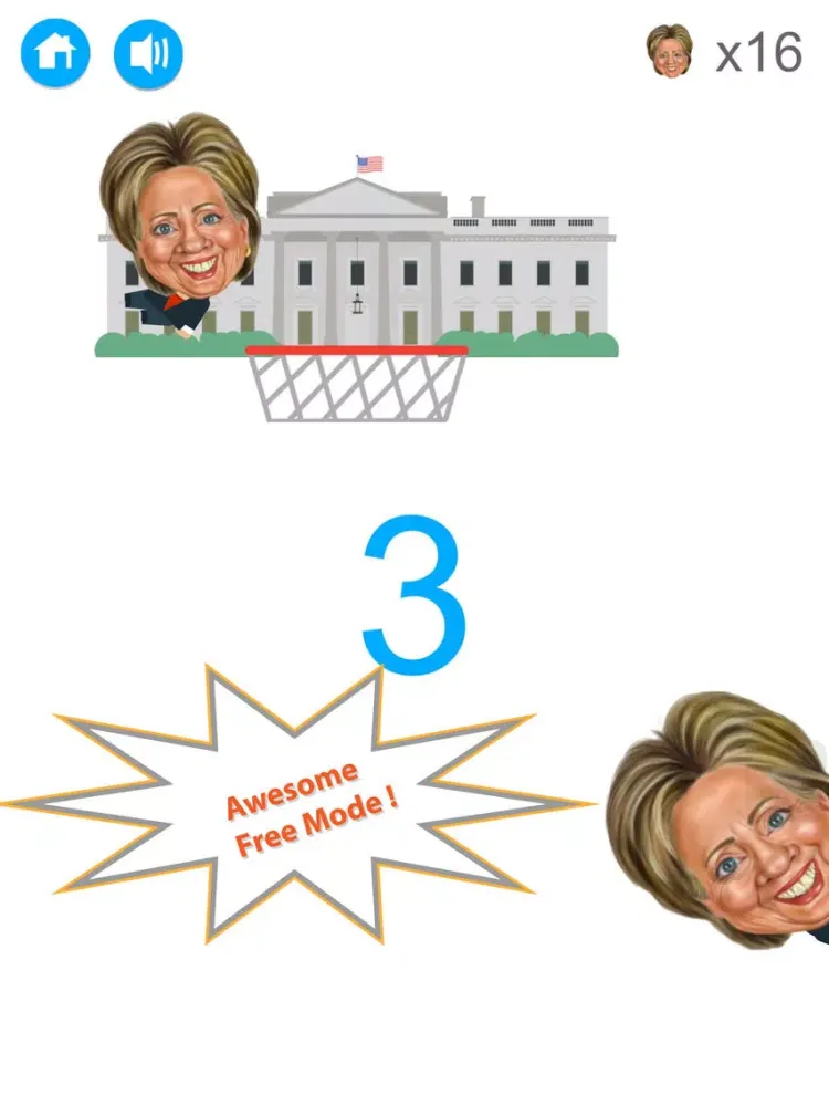 Hillary Dump vs Messenger Basketball Game : FREE iPad  سکرین شاٹس