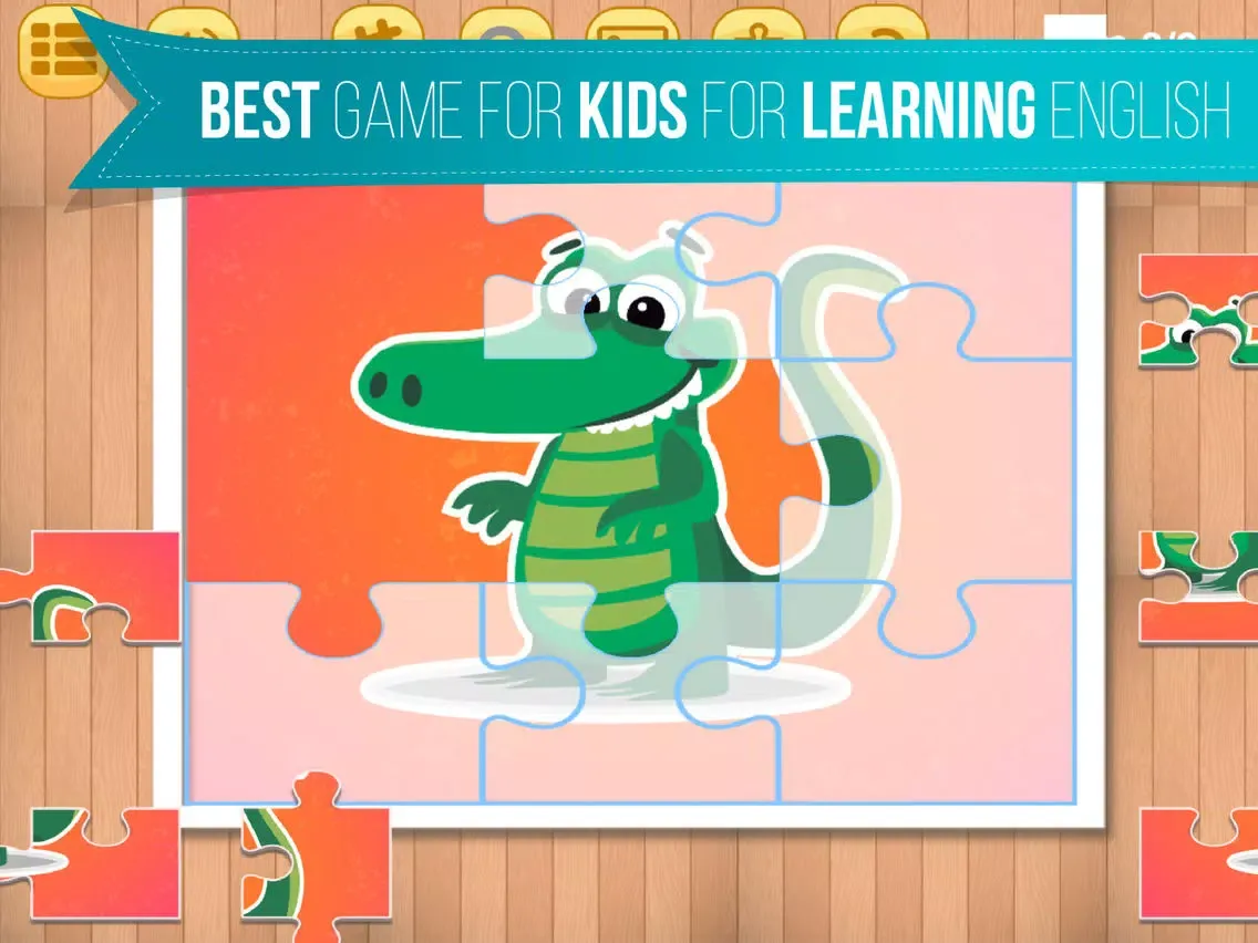Kids Jigsaw Puzzle World : Animals - Game for Kids for learning iPad 应用截图