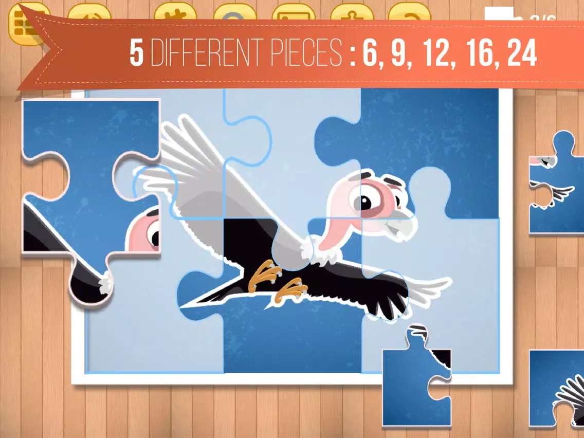 Kids Jigsaw Puzzle World : Animals - Game for Kids for learning iPad 应用截图