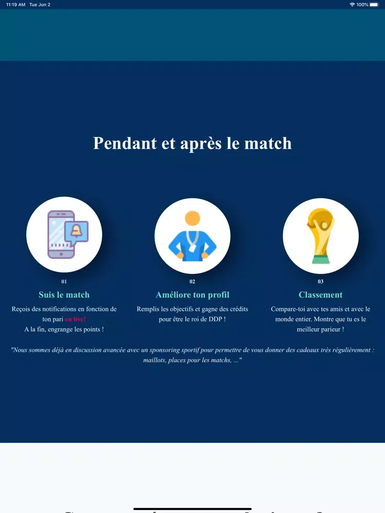 Ảnh chụp màn hình của DDP - Duel De Parieurs iPad 