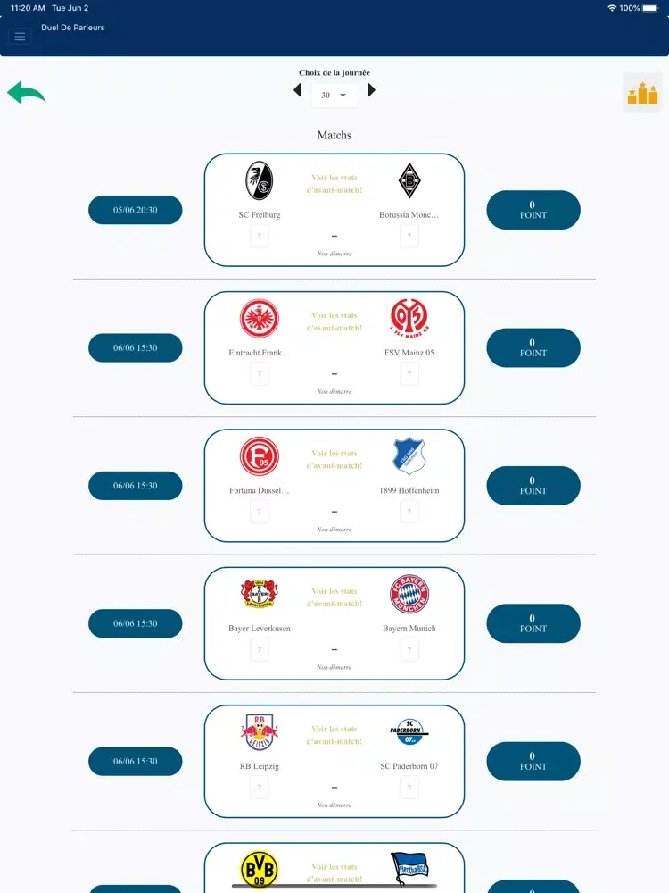 Ảnh chụp màn hình của DDP - Duel De Parieurs iPad 
