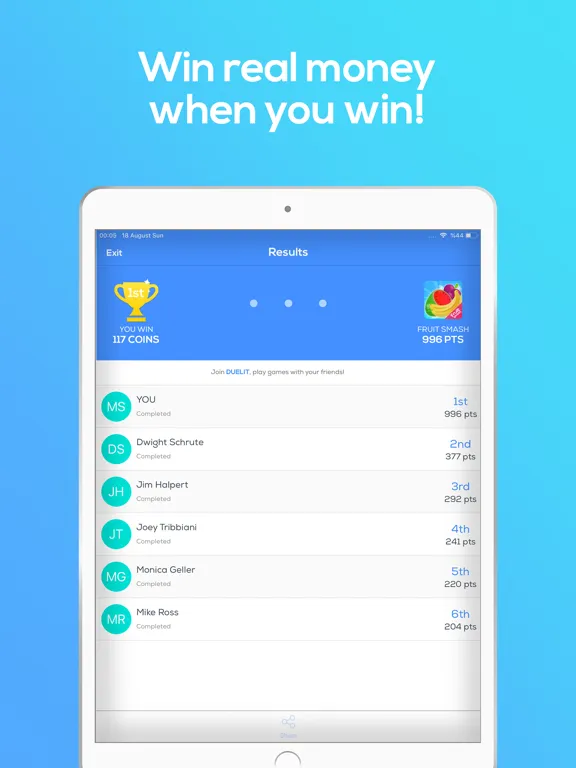 Duelit - Real Money eSports iPad  স্ক্রিনশট