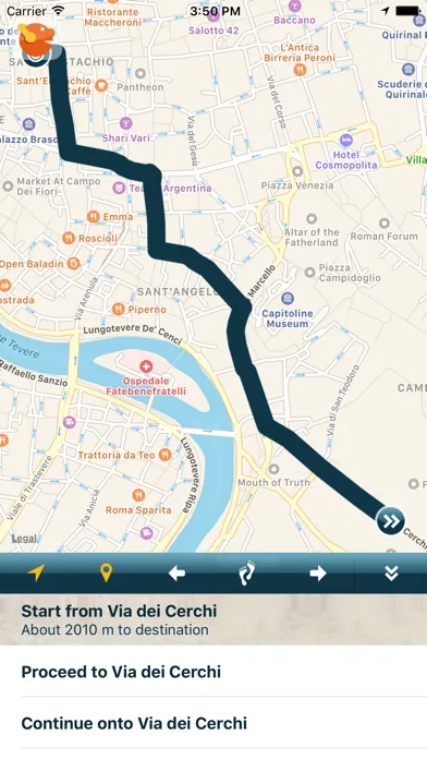 Tangkapan skrin iDotto Rome – Intelligent GPS audio guide