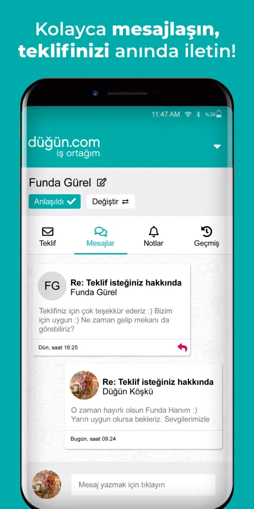 Düğün.com İş Ortağım स्क्रीनशॉट