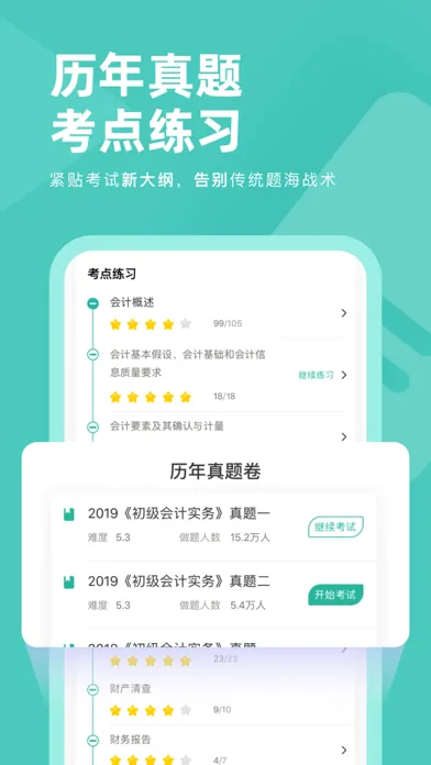 Tangkapan layar 会计职称对题库-初级会计职称中级会计刷题库