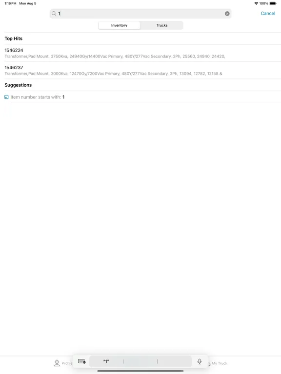 Material  Checkout iPad  Screenshots