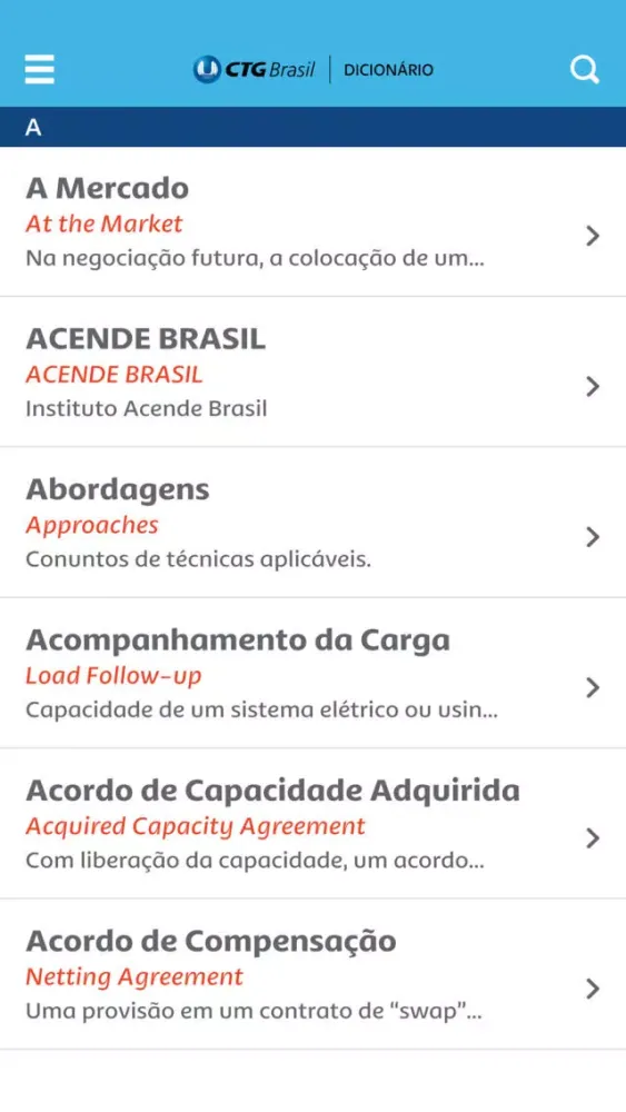Dicionário de Energia Elétrica CTG Brasil স্ক্রিনশট
