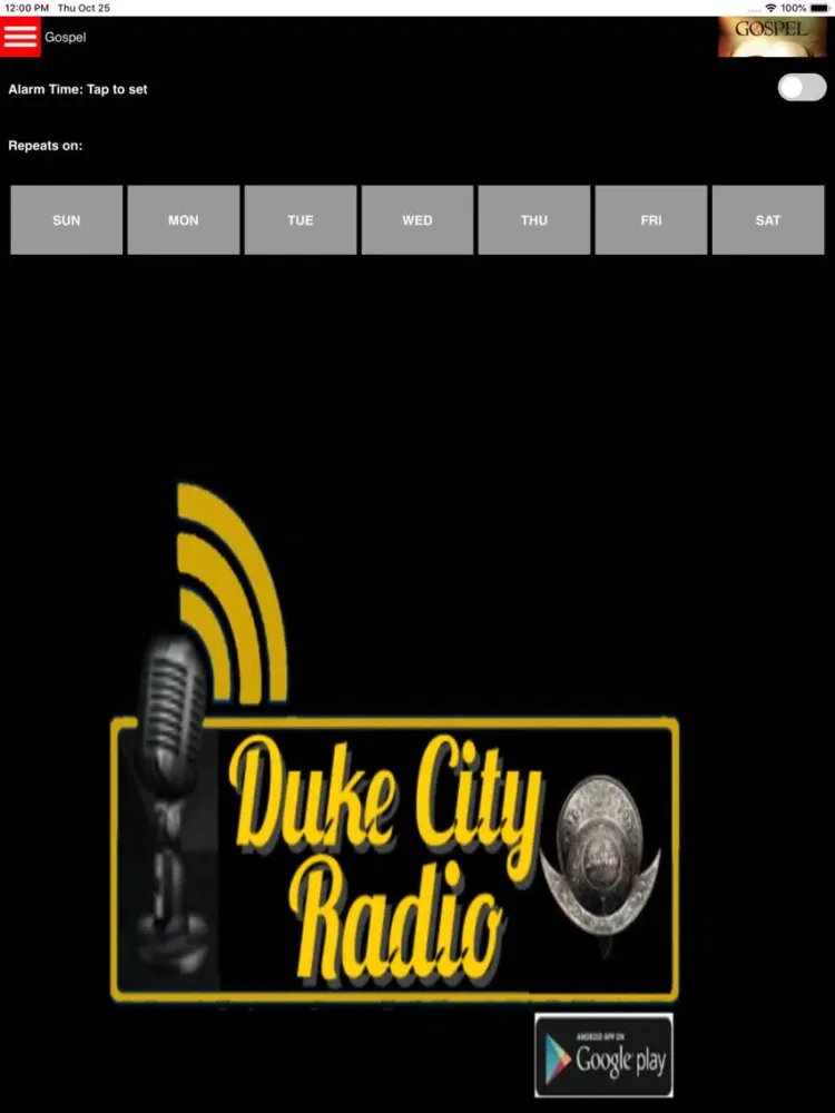 Ảnh chụp màn hình của Duke City Radio Gospel iPad 