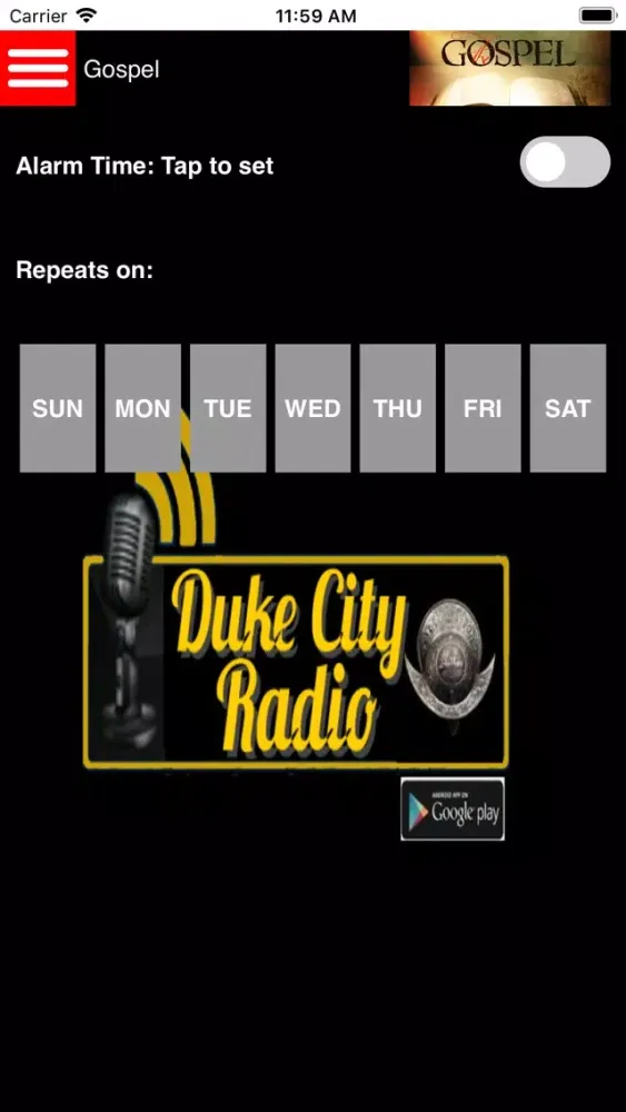 Ảnh chụp màn hình của Duke City Radio Gospel
