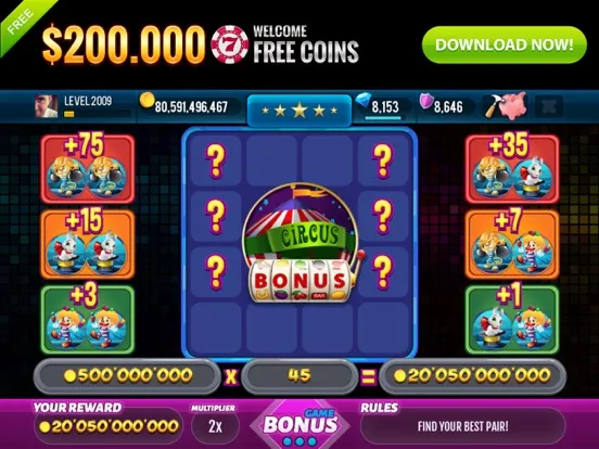تصاویر Miracle Circus Slots iPad 