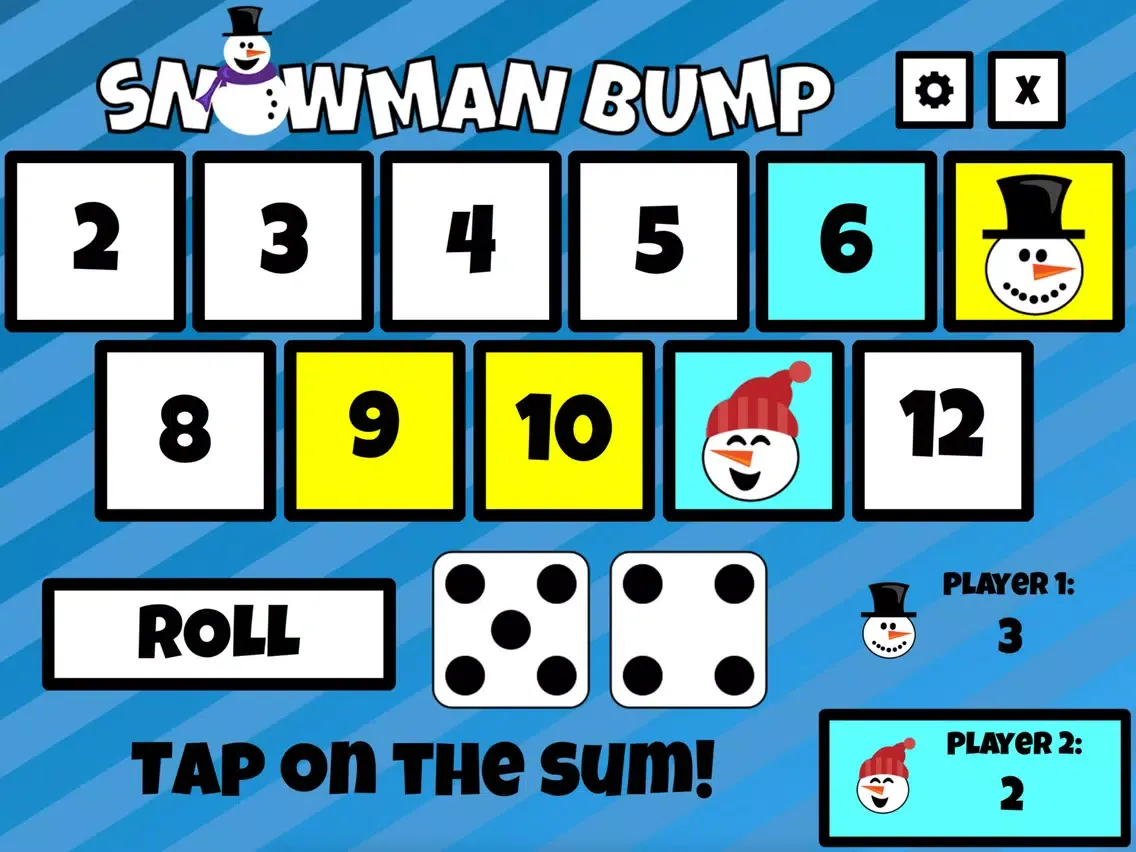 Tangkapan layar Snowman Bump iPad 