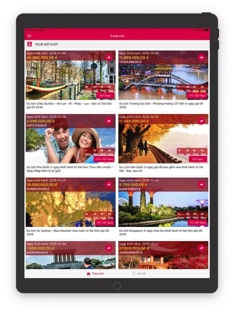 Du lịch Việt - Mạng bán Tour iPad  スクリーンショット