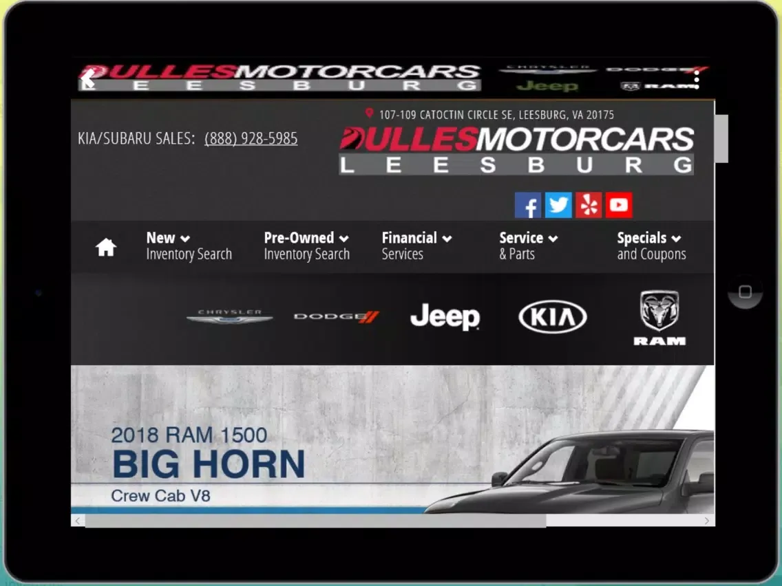 Dulles Motorcars CDJR iPad  スクリーンショット