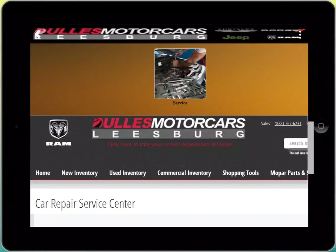 Dulles Motorcars CDJR iPad  スクリーンショット