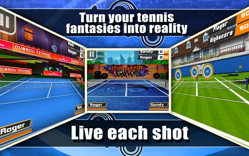 Capturas de tela do Tennis Pro 3D