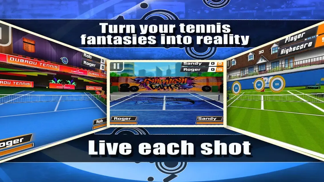 Capturas de tela do Tennis Pro 3D