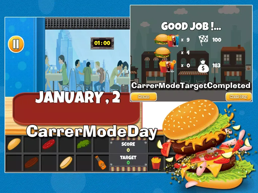 Yummy Burger Mania iPad 应用截图