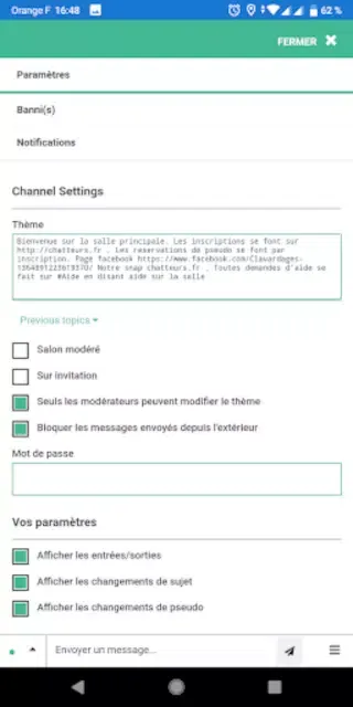 Capturas de pantalla de Chat ado