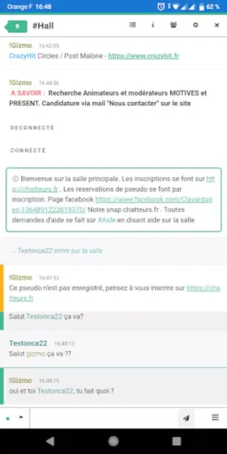 Capturas de pantalla de Chat ado