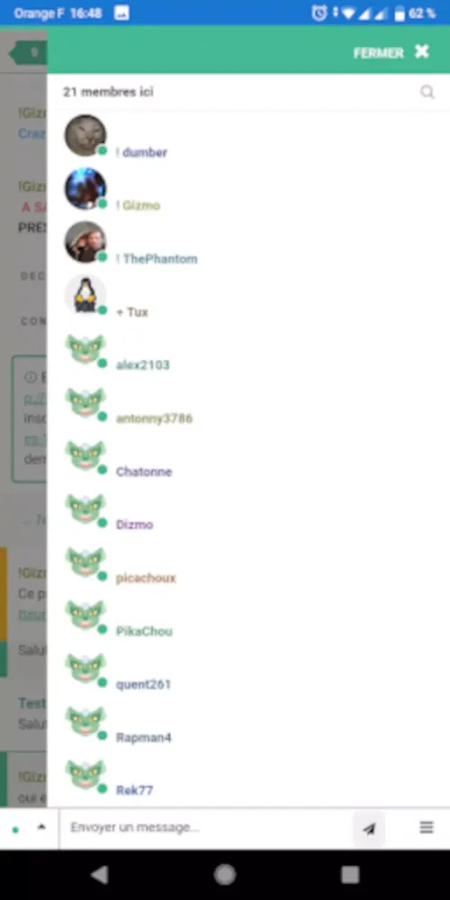 Capturas de pantalla de Chat ado