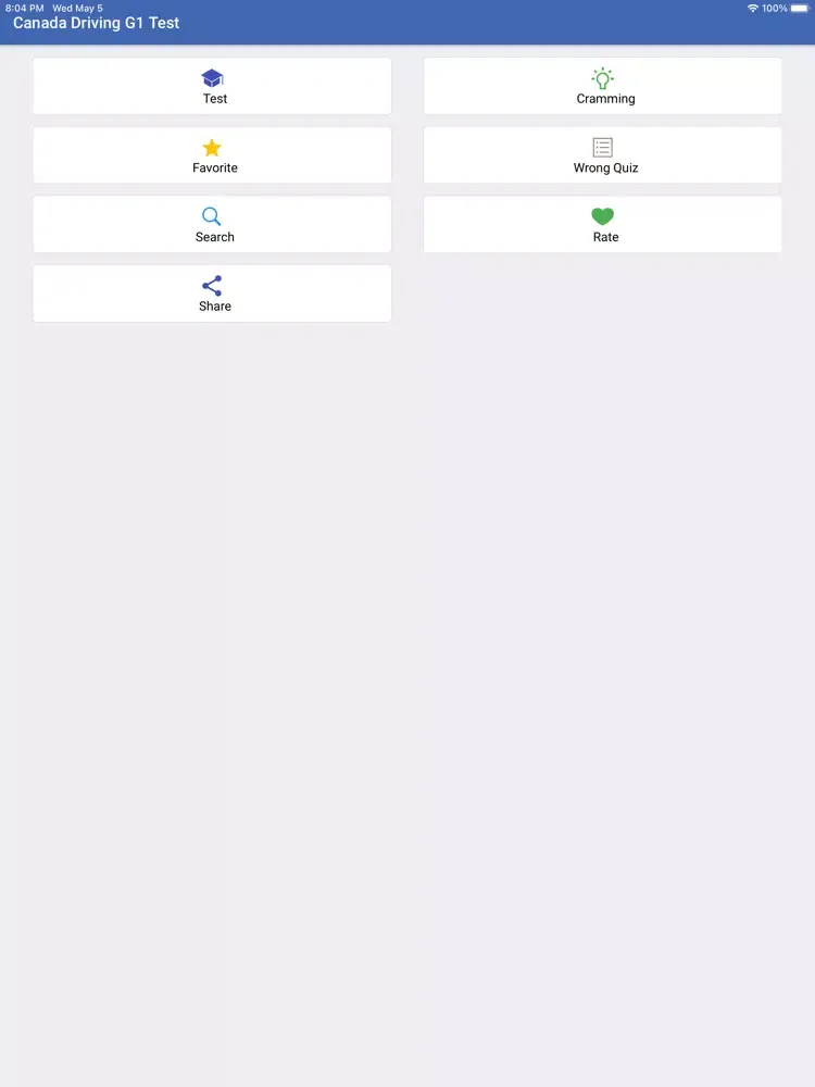 Canada Driving G1 Test iPad 應用截圖