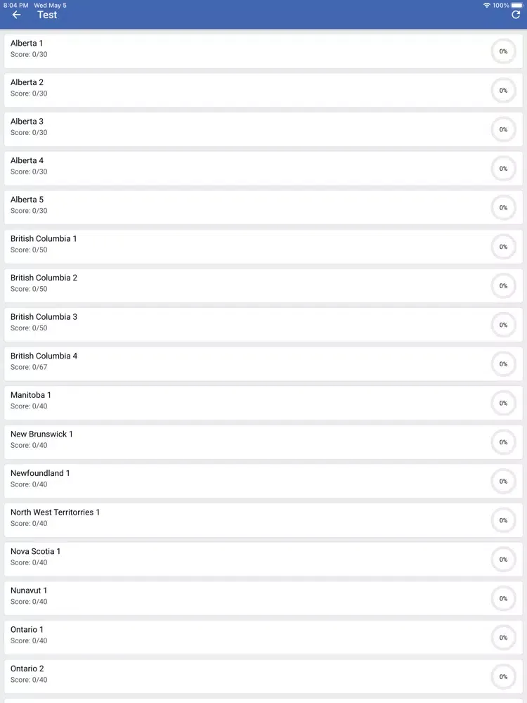 Canada Driving G1 Test iPad 應用截圖