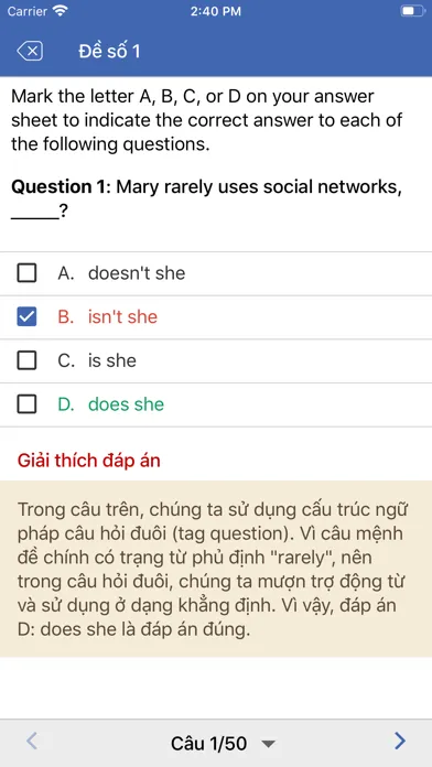 Ngữ pháp tiếng Anh - Bài tập应用截图