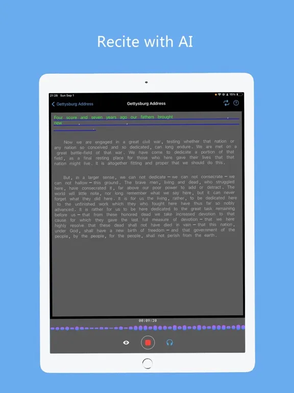 Screenshot di MagicMemo iPad 