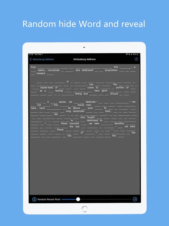 Screenshot di MagicMemo iPad 