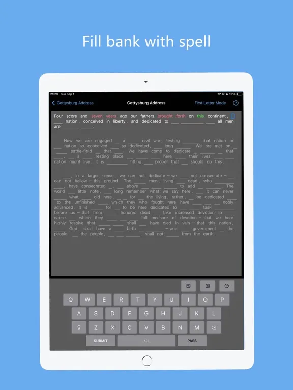Screenshot di MagicMemo iPad 