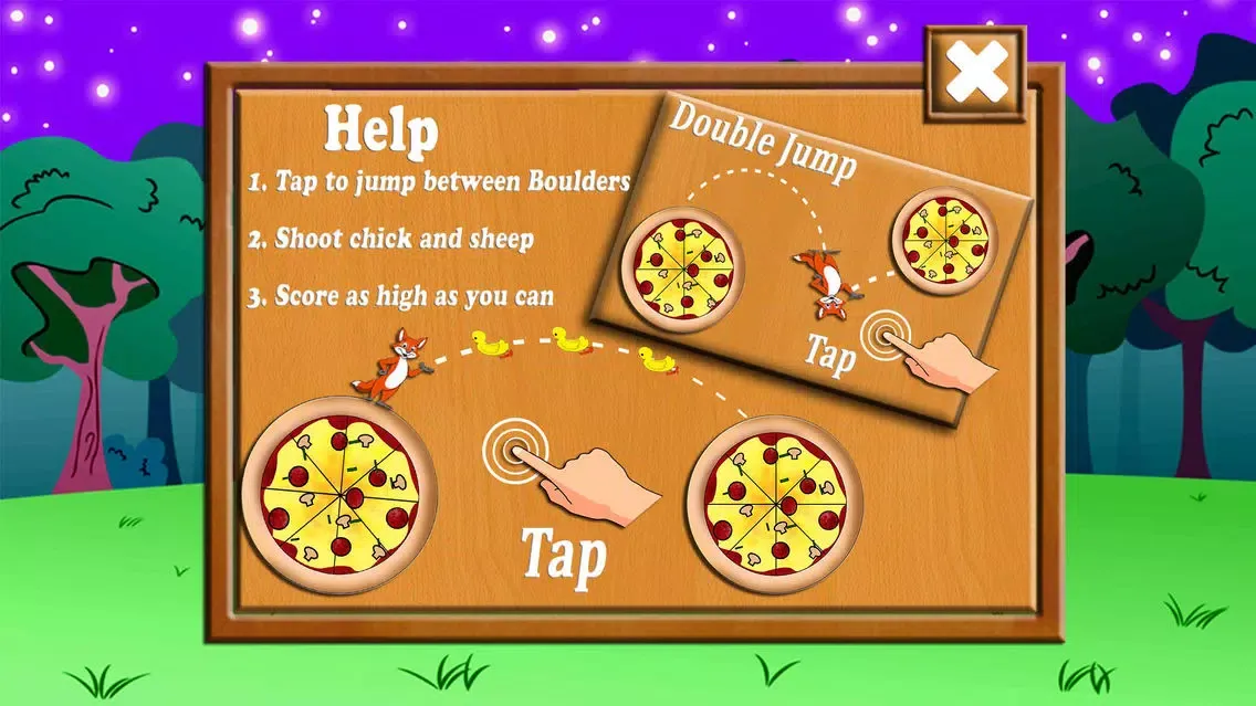 Flying Foxy Nights in Dark Valley Pizza Party سکرین شاٹس
