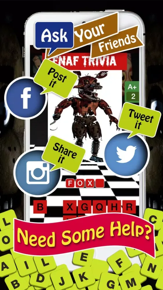 Capturas de tela do Trivia & Quiz For Five Night At Freddys !