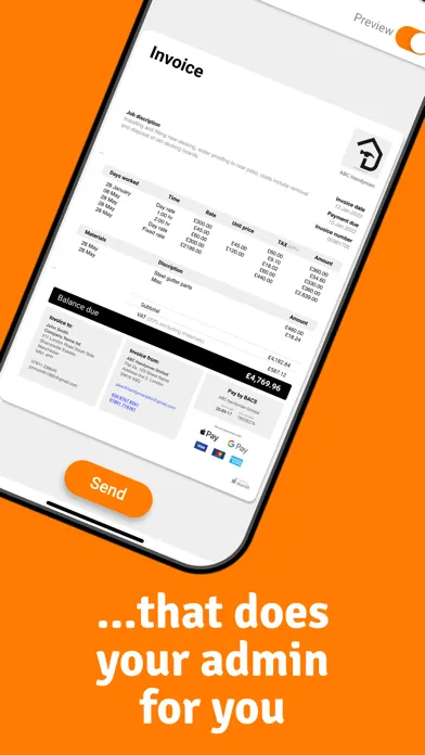 Tangkapan layar dunit instant invoicing