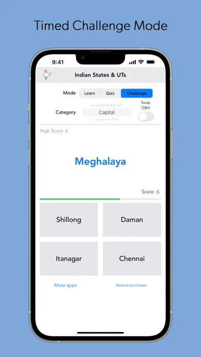 Screenshot di India States and Capitals