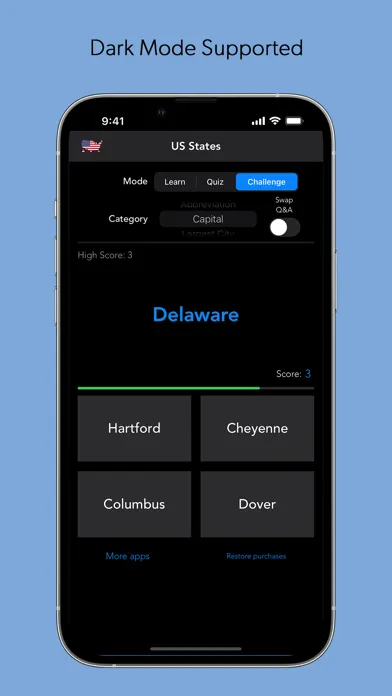 US States & Capitals Quiz Game স্ক্রিনশট