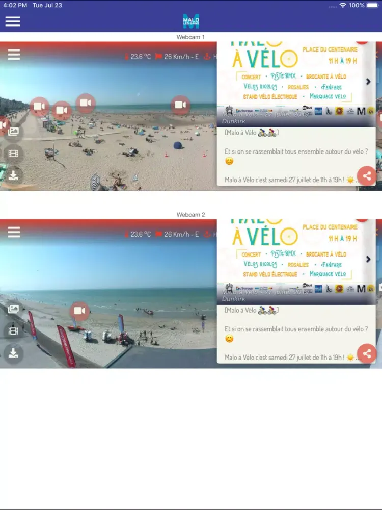 Tangkapan skrin Ville de Malo les Bains iPad 