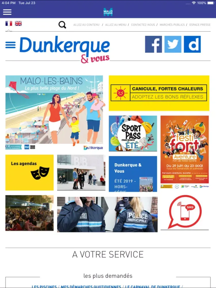 Tangkapan skrin Ville de Malo les Bains iPad 