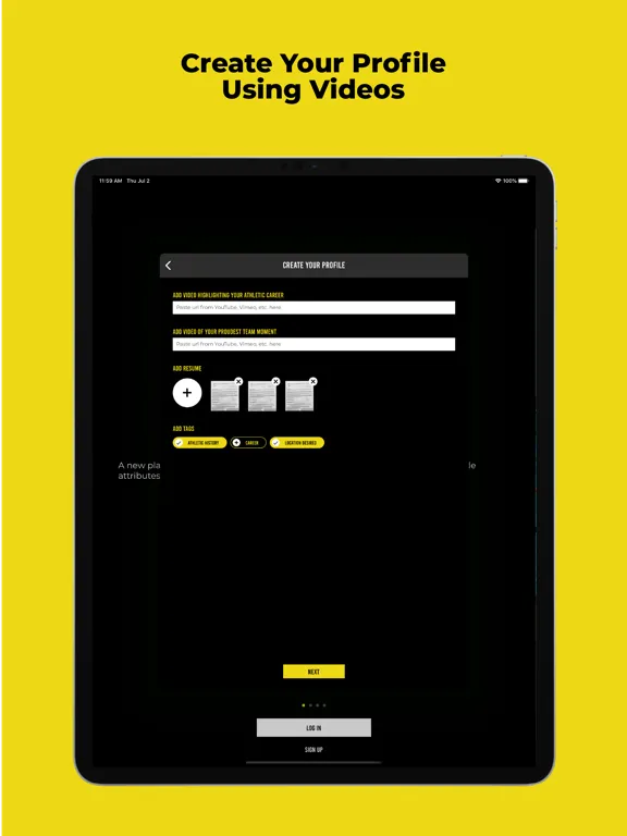 Capturas de pantalla de Athletes Launch iPad 