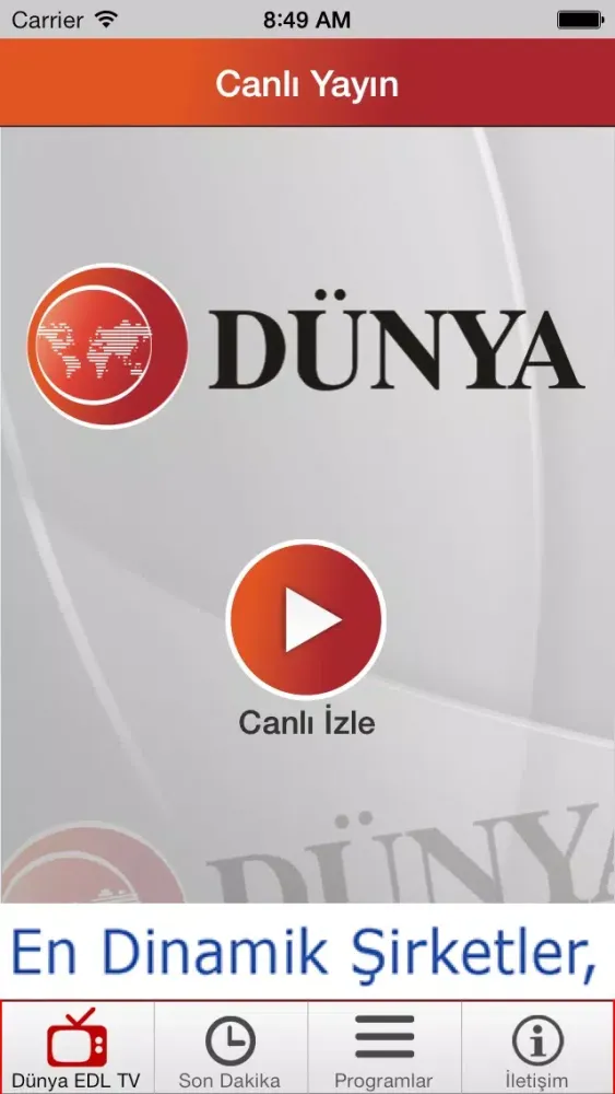 Captures d'écran de Dünya EDL TV