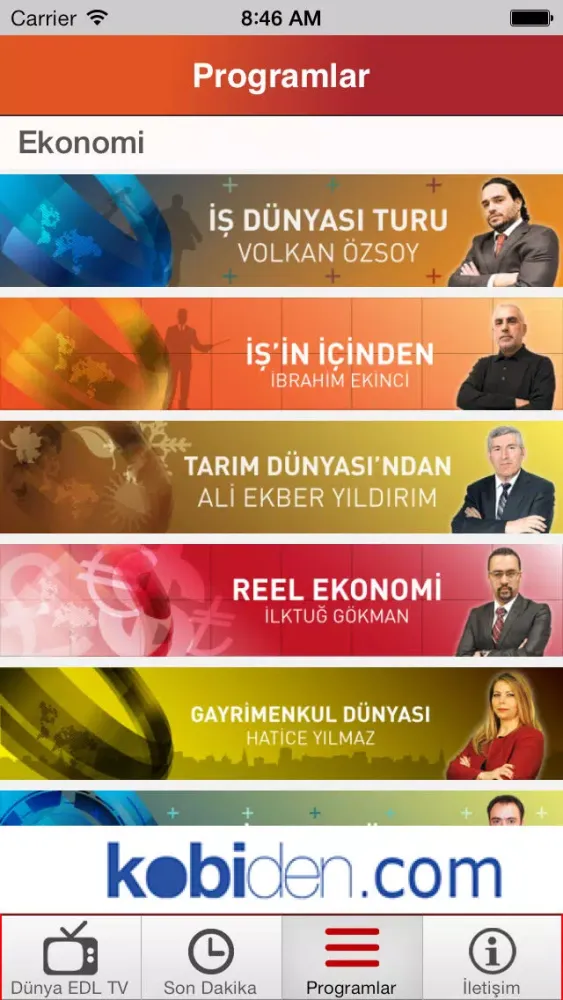 Captures d'écran de Dünya EDL TV