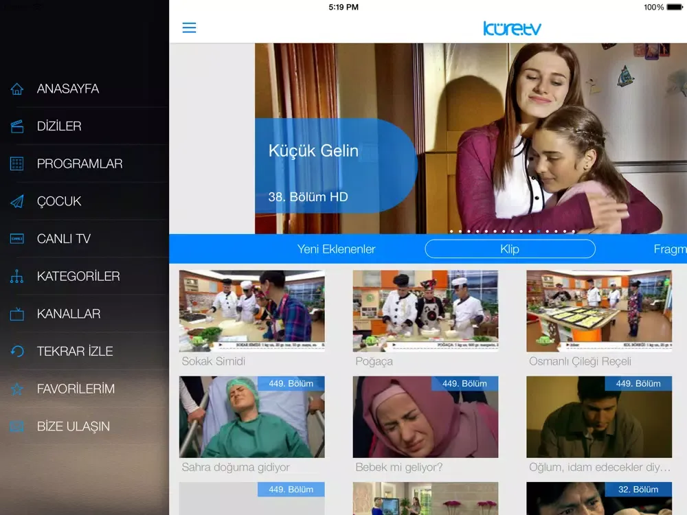 Küre Tv - Diziler, TV Rehberi, Haberler, Filmler, Videolar iPad  スクリーンショット